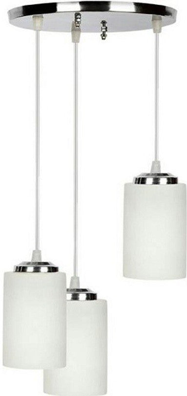 LED Compatible Pendant Ceiling Lamp Hanging Light of 3 Decorative Lamp Shade in One Round Fitting