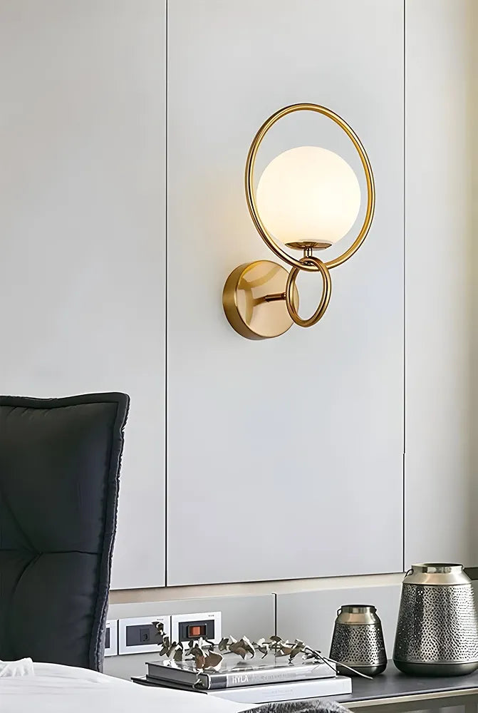 Fort Halo Ring Gold Wall Light