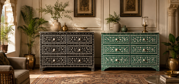 Heritage Elegance with Ornate Inlay Dressers