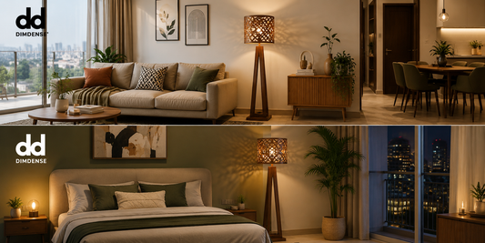 Crosscut wooden Floor Lamp
