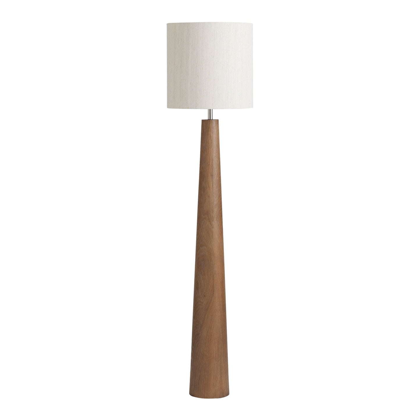Faux Wood and Jute Tapered Floor Lamp