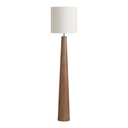 Faux Wood and Jute Tapered Floor Lamp