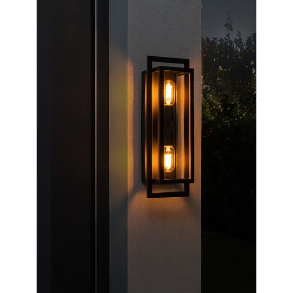 Modern Porch Light Wall Mount Exterior Wall Lamp with Clear Glass Wall Sconce