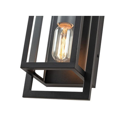 Modern Porch Light Wall Mount Exterior Wall Lamp with Clear Glass Wall Sconce