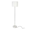 Off White Raw Silk Fabric Floor Lamp