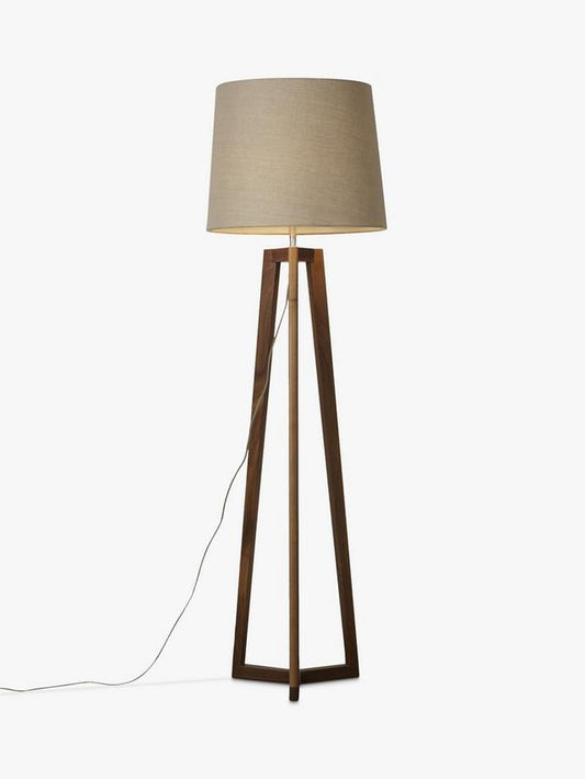 Natural Wooden Standing Floor Lamp