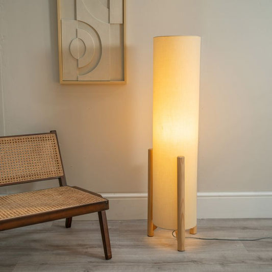 Henry Midi Floor Lamp in Natural