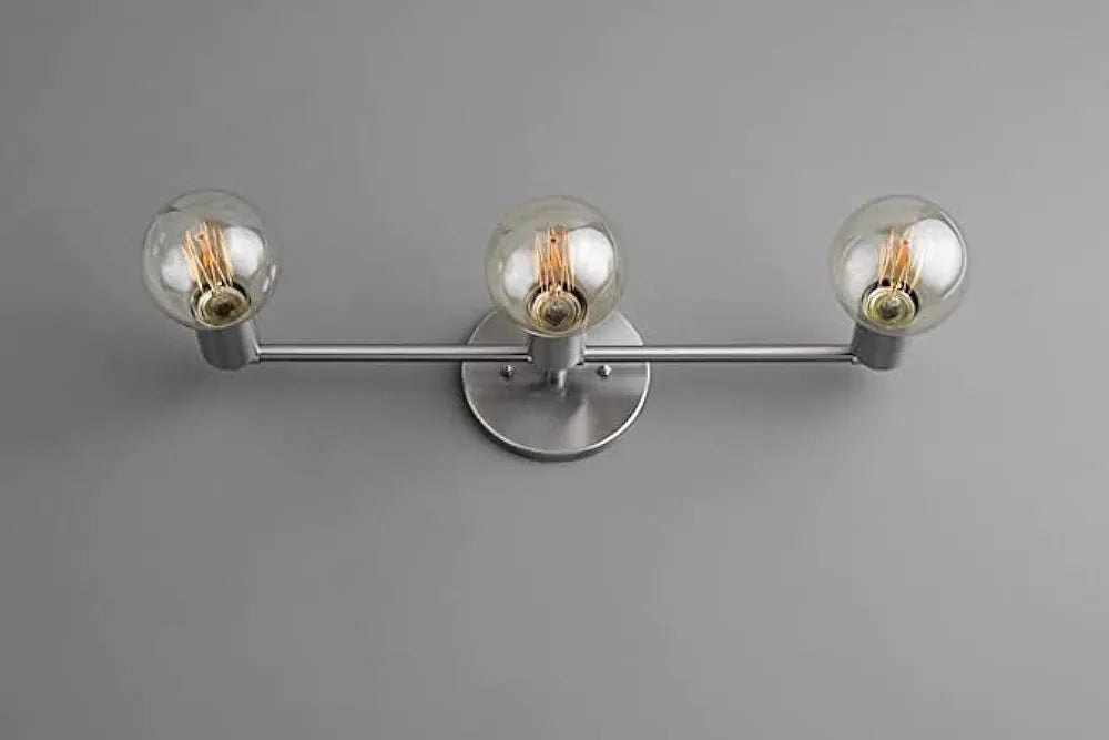 Three Bulb Minimalist Vanity Light - Bathroom Wall Light Fixture