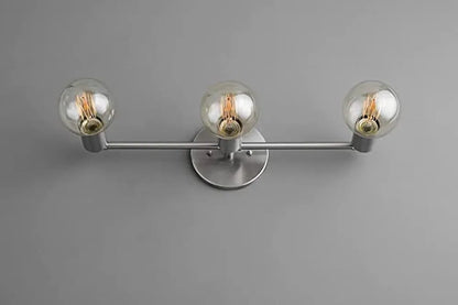 Three Bulb Minimalist Vanity Light - Bathroom Wall Light Fixture
