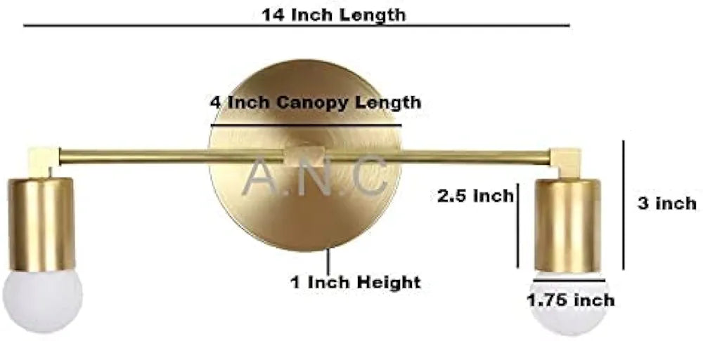 Modern Wall Sconce Vanity 2 Cone Bulb Modern Mid Century Industrial Light