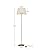 Off White Raw Silk Fabric Floor Lamp