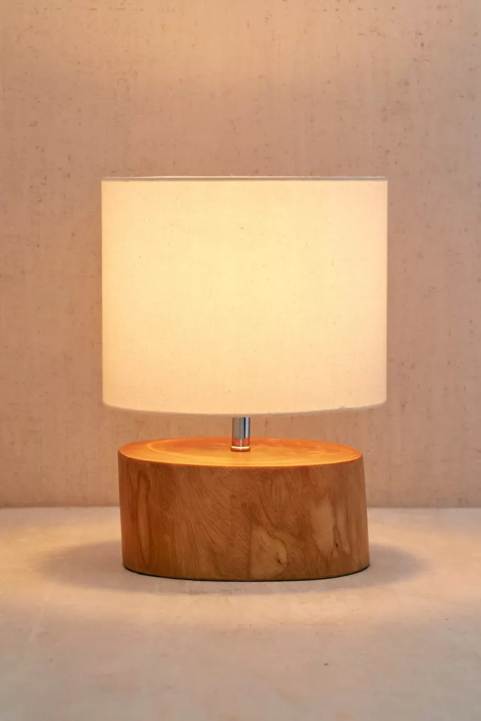 Tristin Round Wooden Table & Desk Lamp