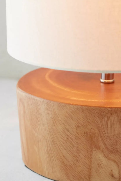 Tristin Round Wooden Table & Desk Lamp