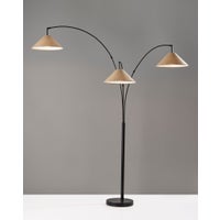 Metal 3 Light Cone Shade Adjustable Arc Floor Lamp