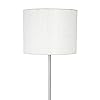 Off White Raw Silk Fabric Floor Lamp