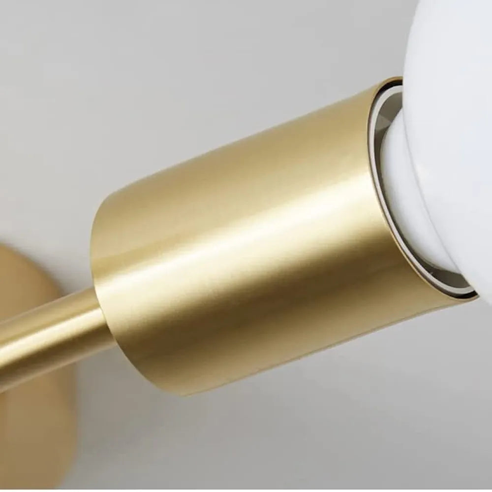 Olivier 23.5 in. 3-Light Brass Gold Bohemian Farmhouse Iron/Frosted Glass LED Semi Flush Mount, White