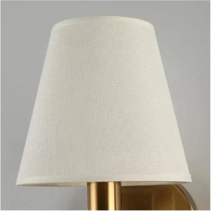 LED Fabric Lampshade Wall Lamp E27 Bulb Bedroom Wall Sconce L