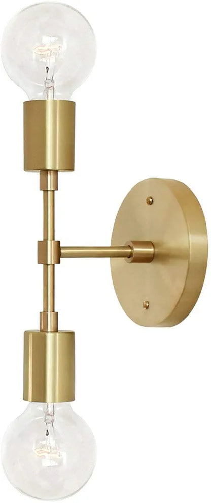 2 Light LED Wall Sconce With Golden Finish
