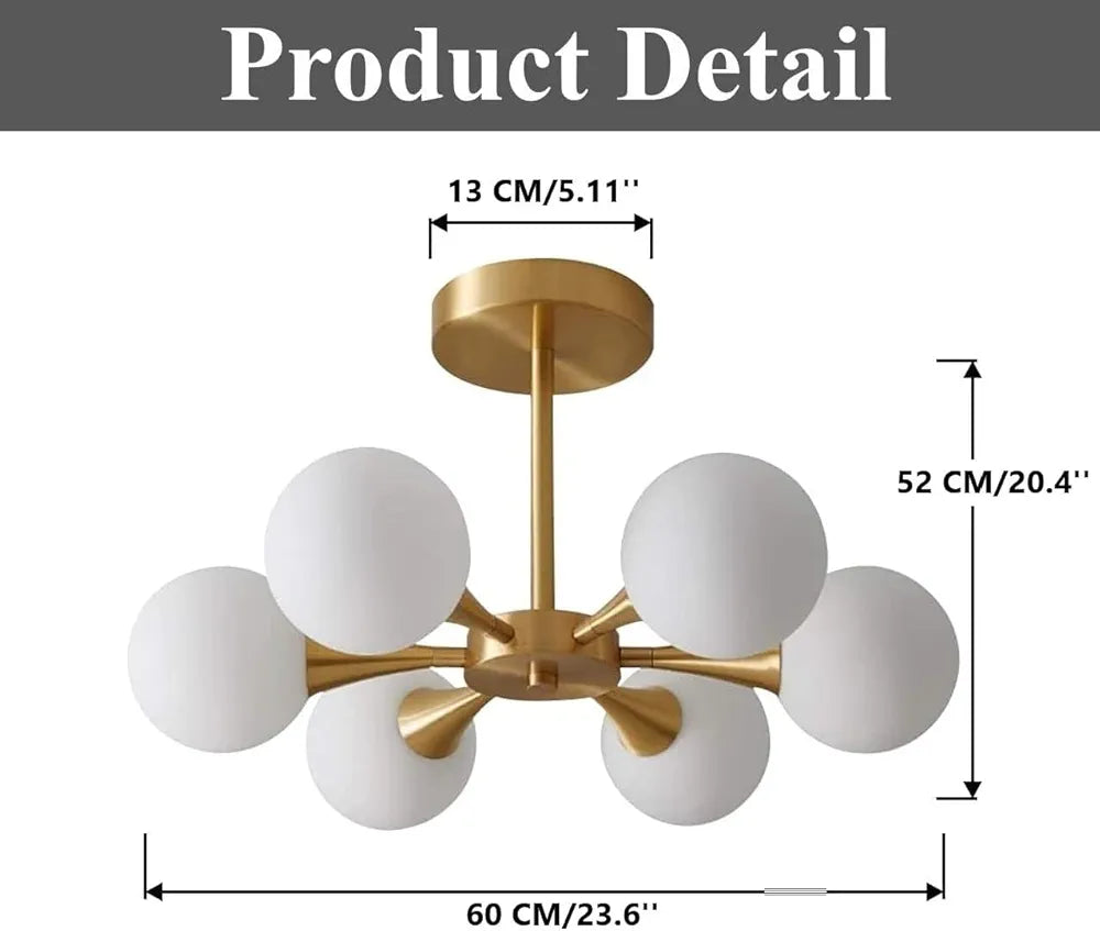 6 Lights Pendant Light For Living Room