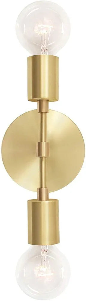 2 Light LED Wall Sconce With Golden Finish