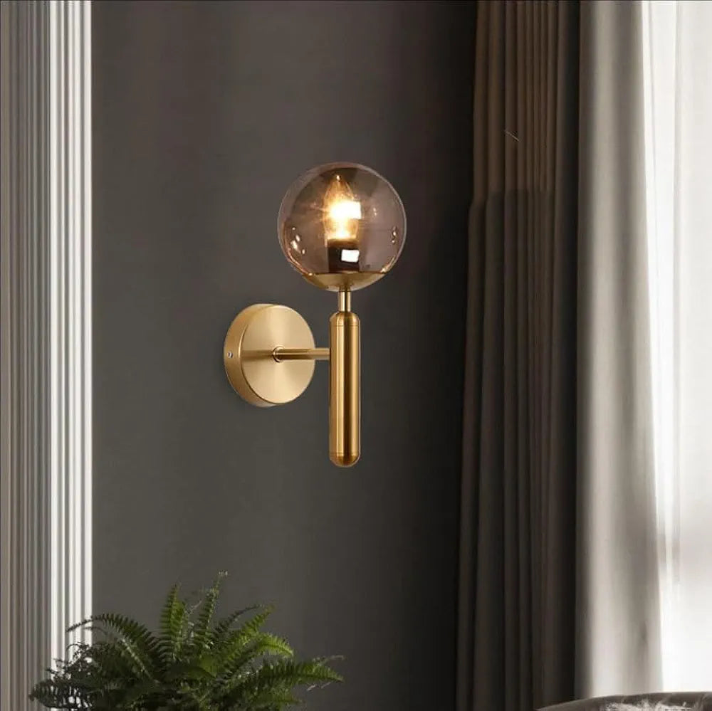 Modern Glass Globe Wall Sconce