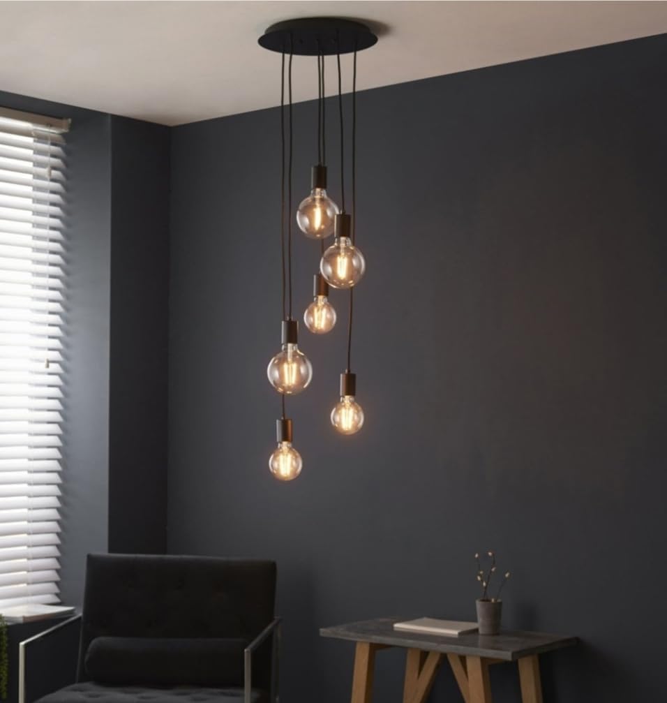 Round Cluster 6 Light Chandelier Hanging Pendant Ceiling Light