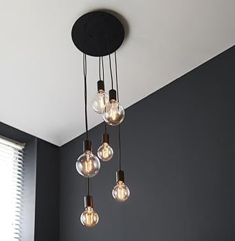 Round Cluster 6 Light Chandelier Hanging Pendant Ceiling Light