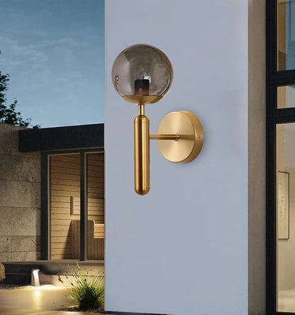 Modern Glass Globe Wall Sconce