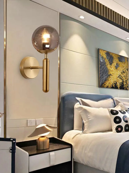 Modern Glass Globe Wall Sconce