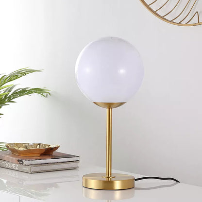 Mid Century Globe Table Lamp Modern Brass Gold Night Lamp