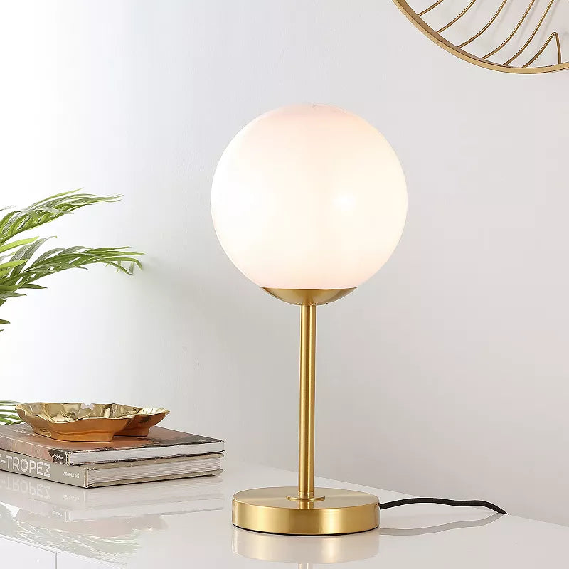 Mid Century Globe Table Lamp Modern Brass Gold Night Lamp
