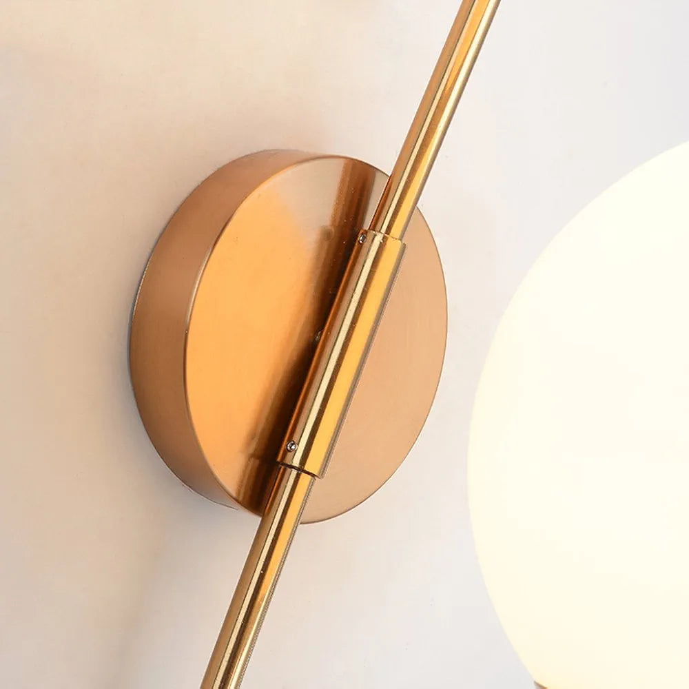 Golden Metal & Glass Up Down Wall Light