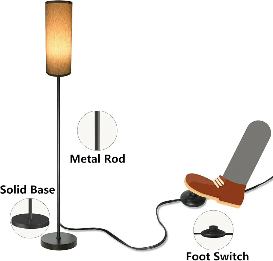 Modern Standing Floor Lamp with Foot Switch
