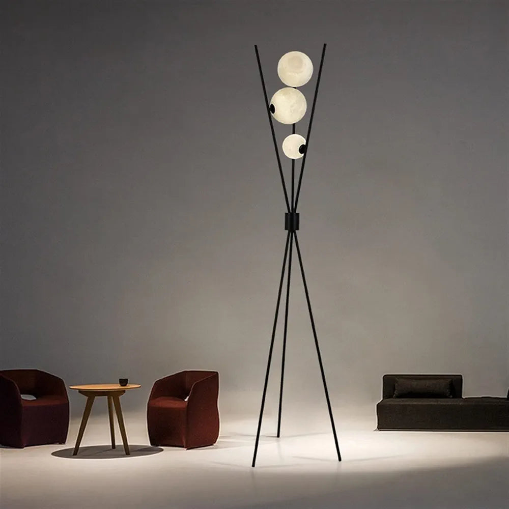 Moon Tripod Floor Lamp With 3 Lights