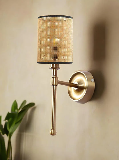 Vogue Callan Wall Light With Fabric Shade Wall Sconce