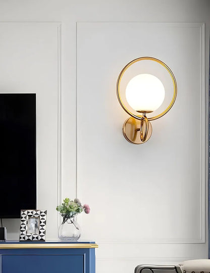 Fort Halo Ring Gold Wall Light