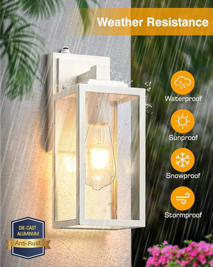 2 Pack Outdoor Light Fixture Wall Lighting Lantern Anti-Rust Porch Lights