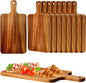 Dim & Dense Natural Wooden Chopping & Serving Board with Handle | 15.75 x 7.68 Inch