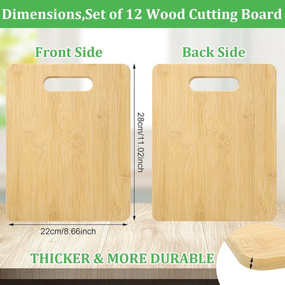Dim & Dense Natural Wooden Chopping Board | 28 x 22 cm | Thick & Durable Cutting Board
