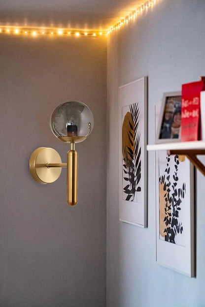 Modern Glass Globe Wall Sconce