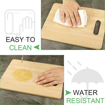 Dim & Dense Natural Wooden Chopping Board | 28 x 22 cm | Thick & Durable Cutting Board
