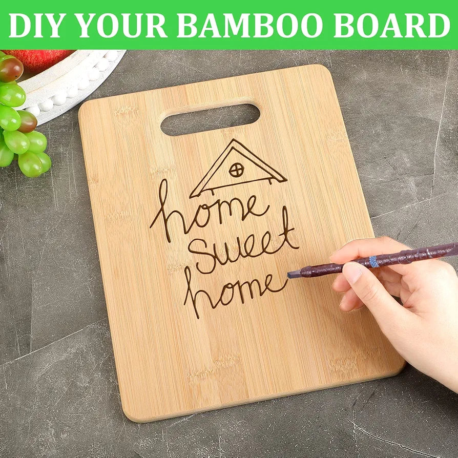 Dim & Dense Natural Wooden Chopping Board | 28 x 22 cm | Thick & Durable Cutting Board