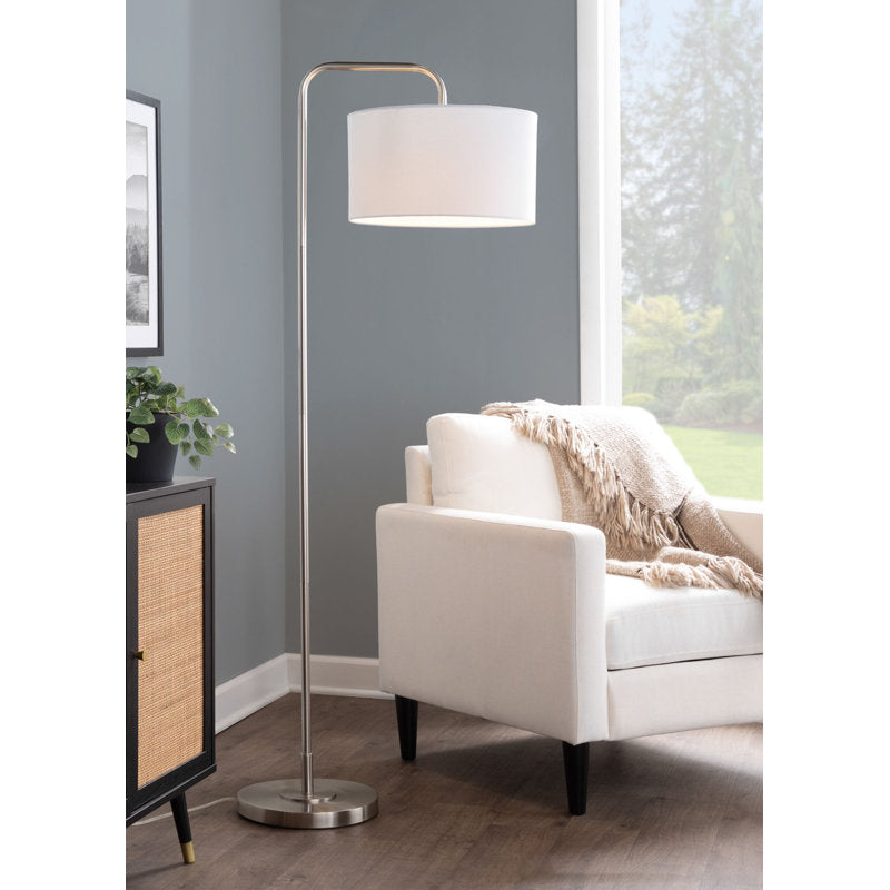 Batesville Nickle Finished Arched Floor Lamp