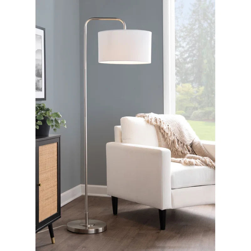 Batesville Nickle Finished Arched Floor Lamp