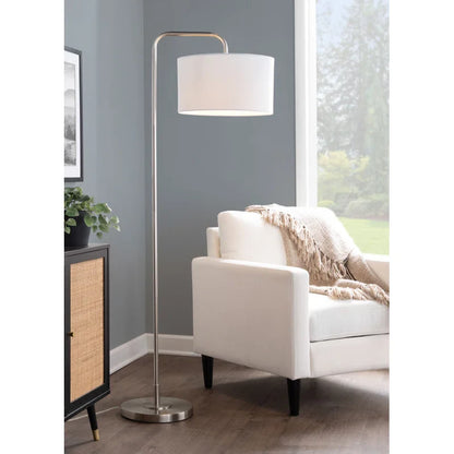 Batesville Nickle Finished Arched Floor Lamp