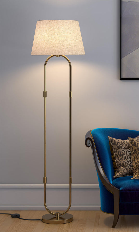 Loop Modern Floor Lamp Brass Antique Finish Standing