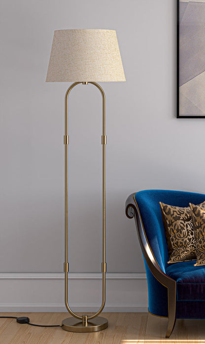 Loop Modern Floor Lamp Brass Antique Finish Standing