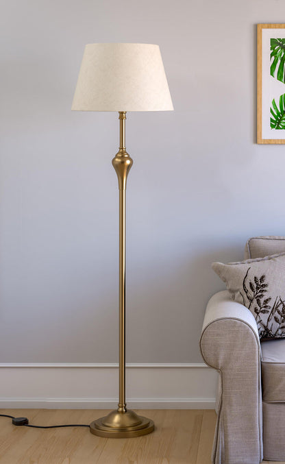 Gold Floor Lamp Standing Brass Antique Finish