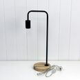 Lane Industrial Table Lamp Black / Timber
