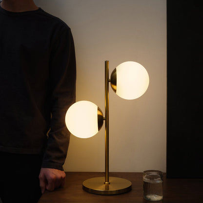 Sphere Double Moon Light Table & Desk Lamp